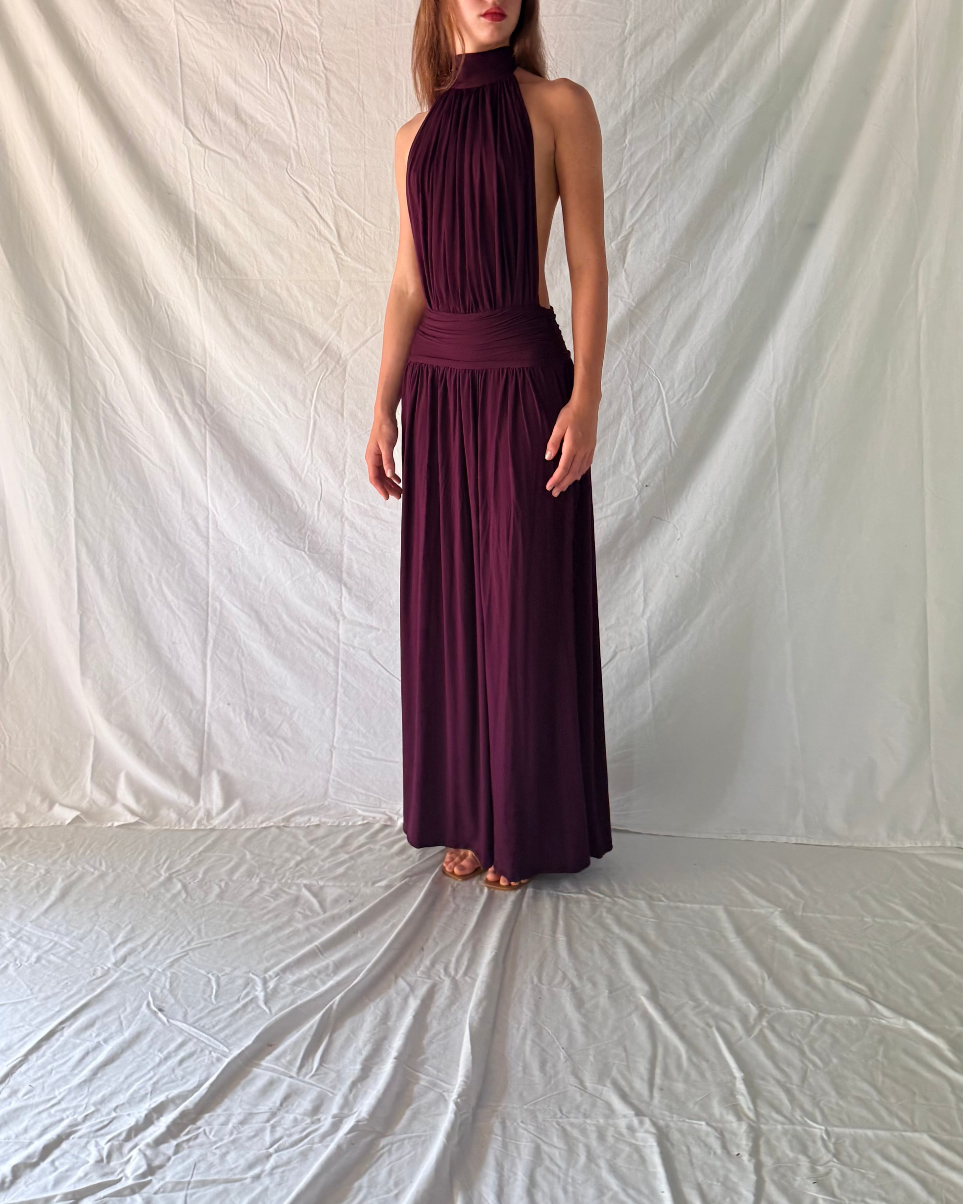 Plum Halter Dress