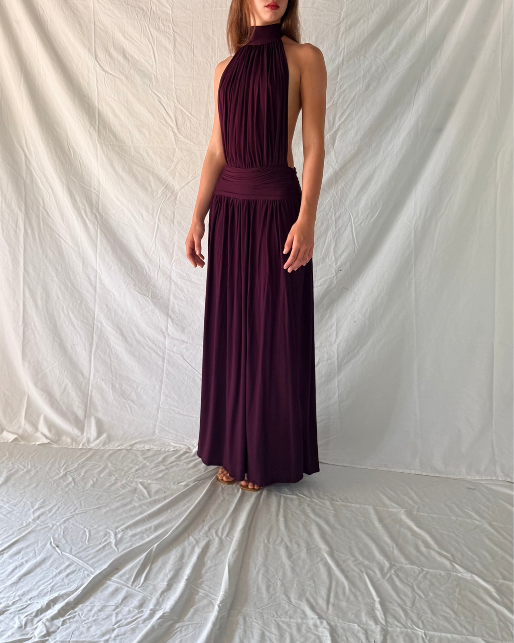 Plum Halter Dress