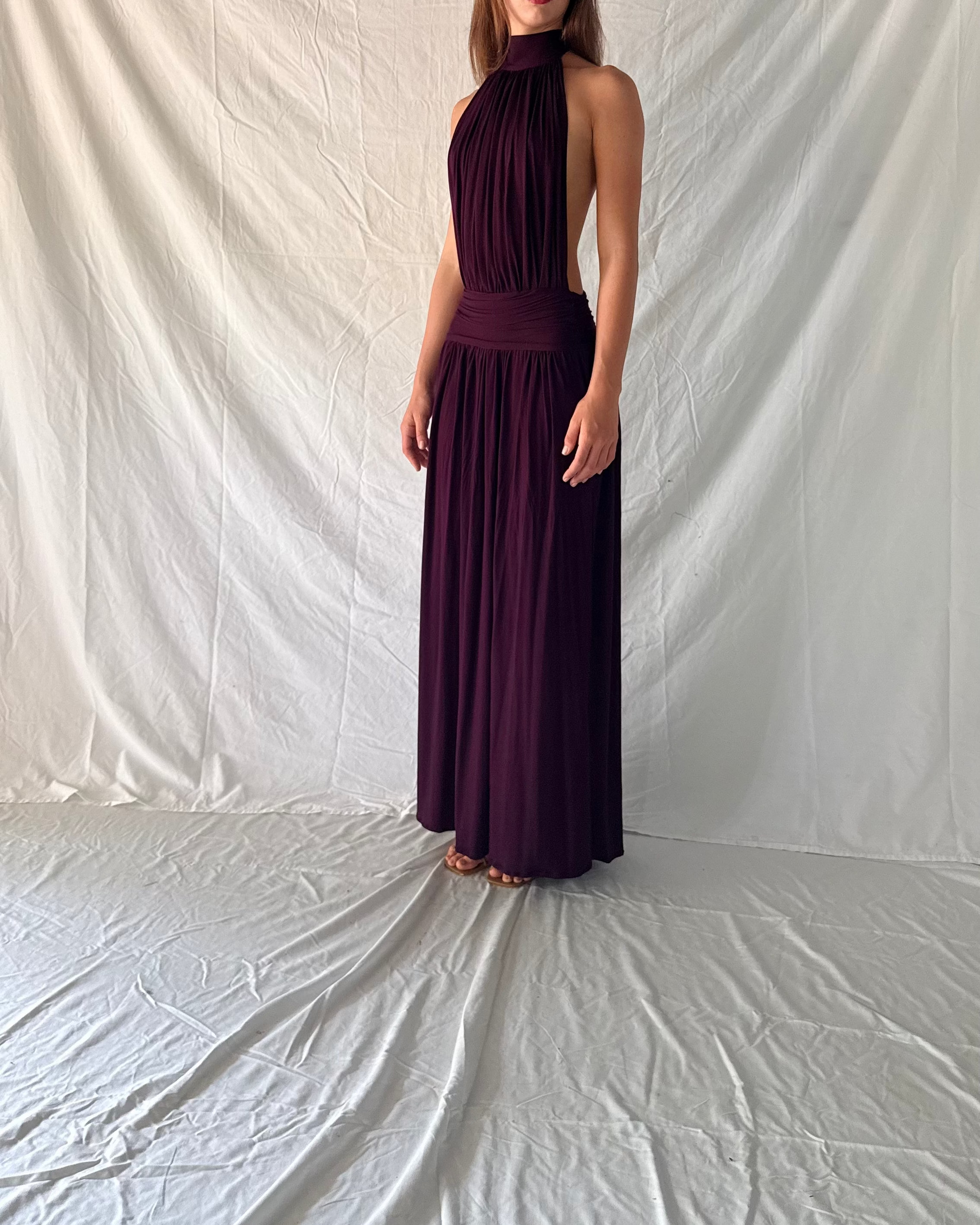 Plum Halter Dress