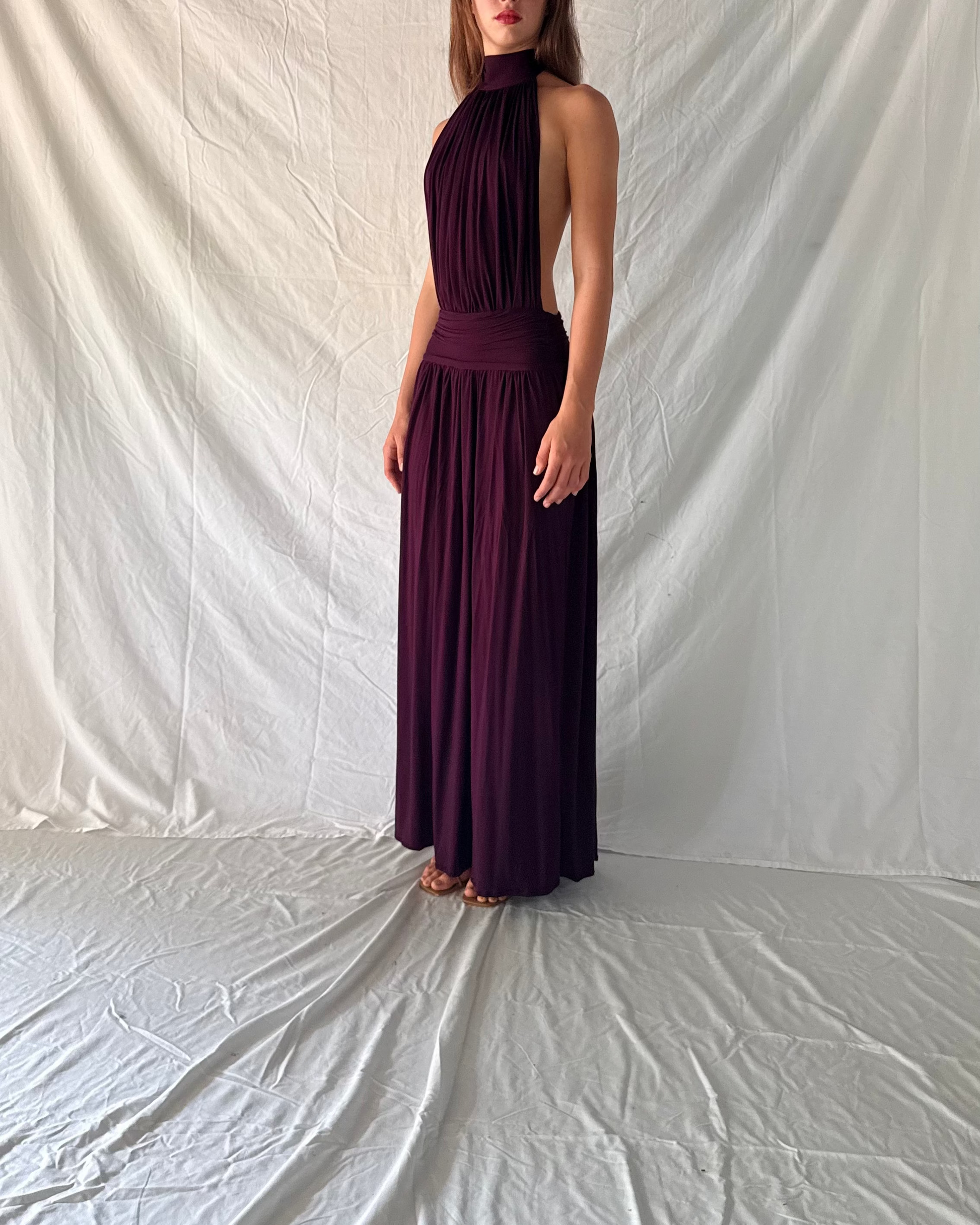 Plum Halter Dress