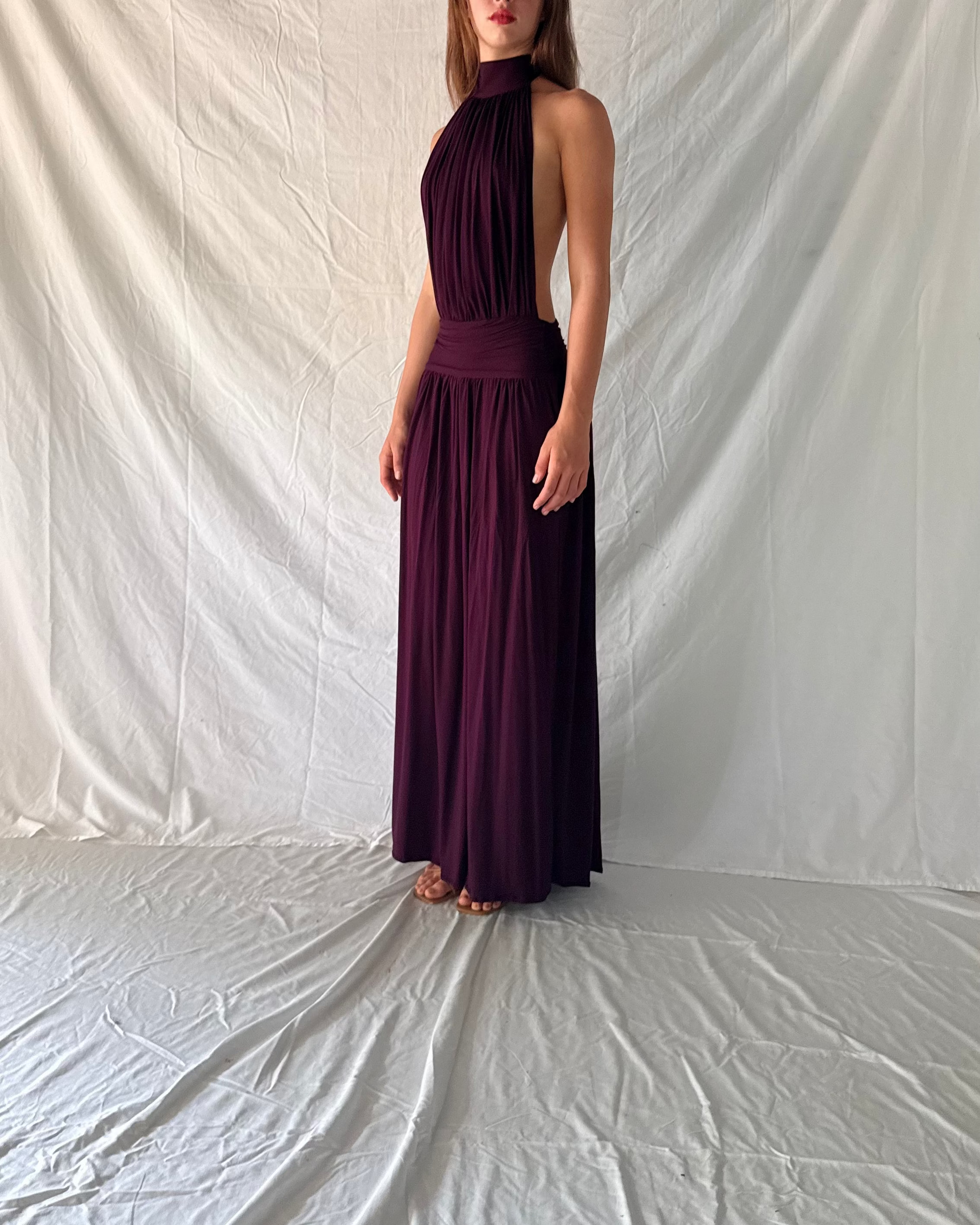 Plum Halter Dress