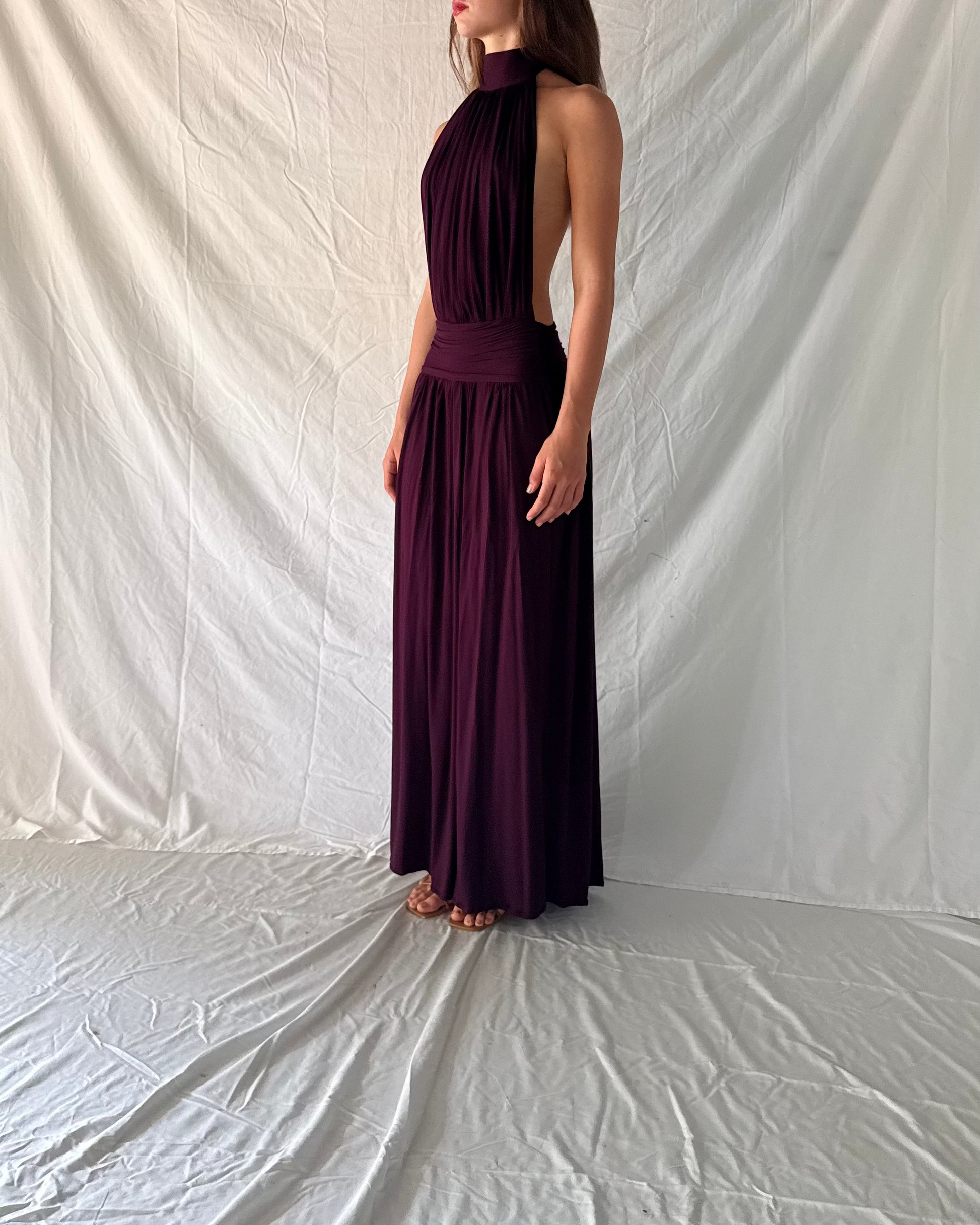 Plum Halter Dress