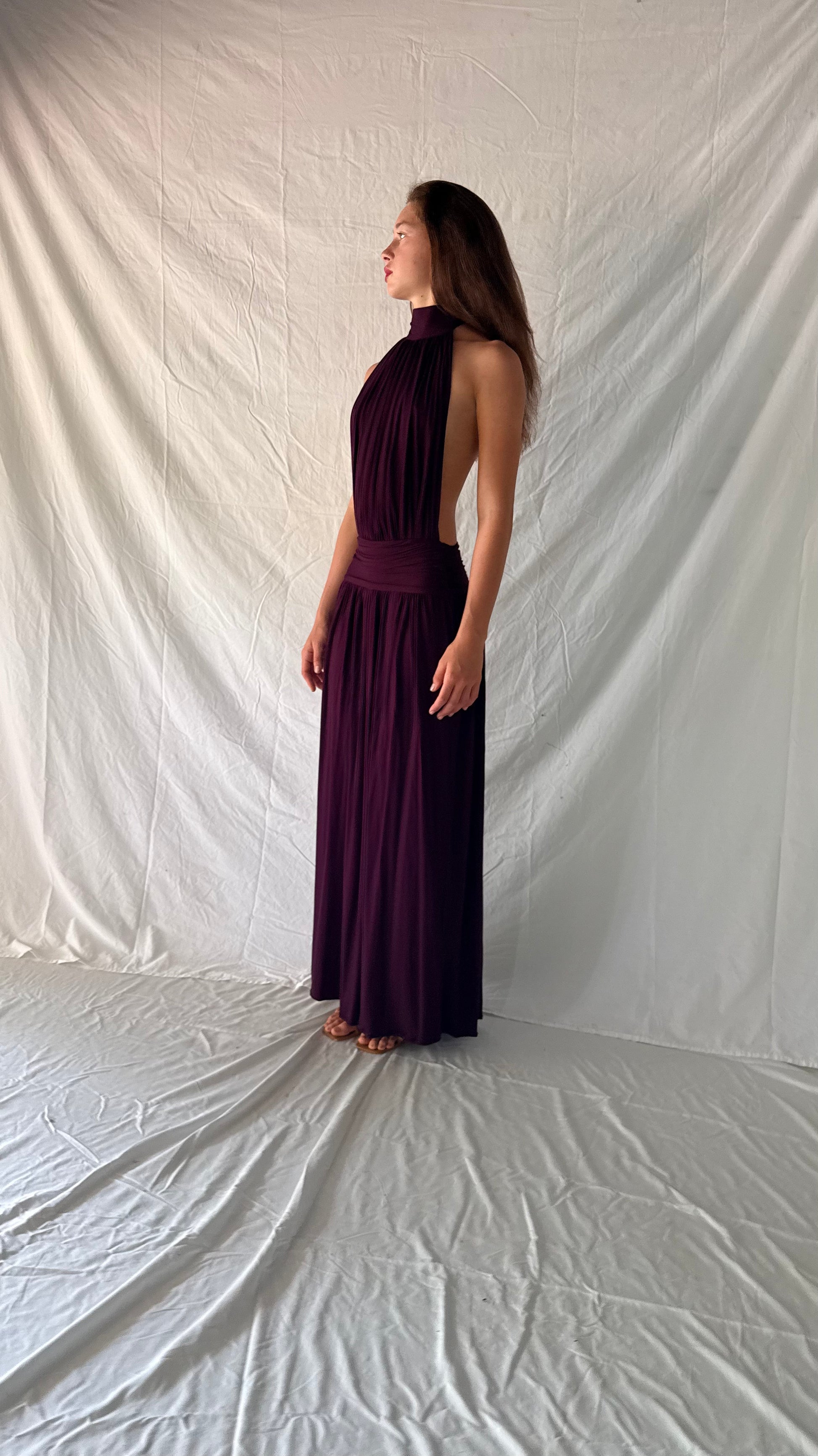Plum Halter Dress