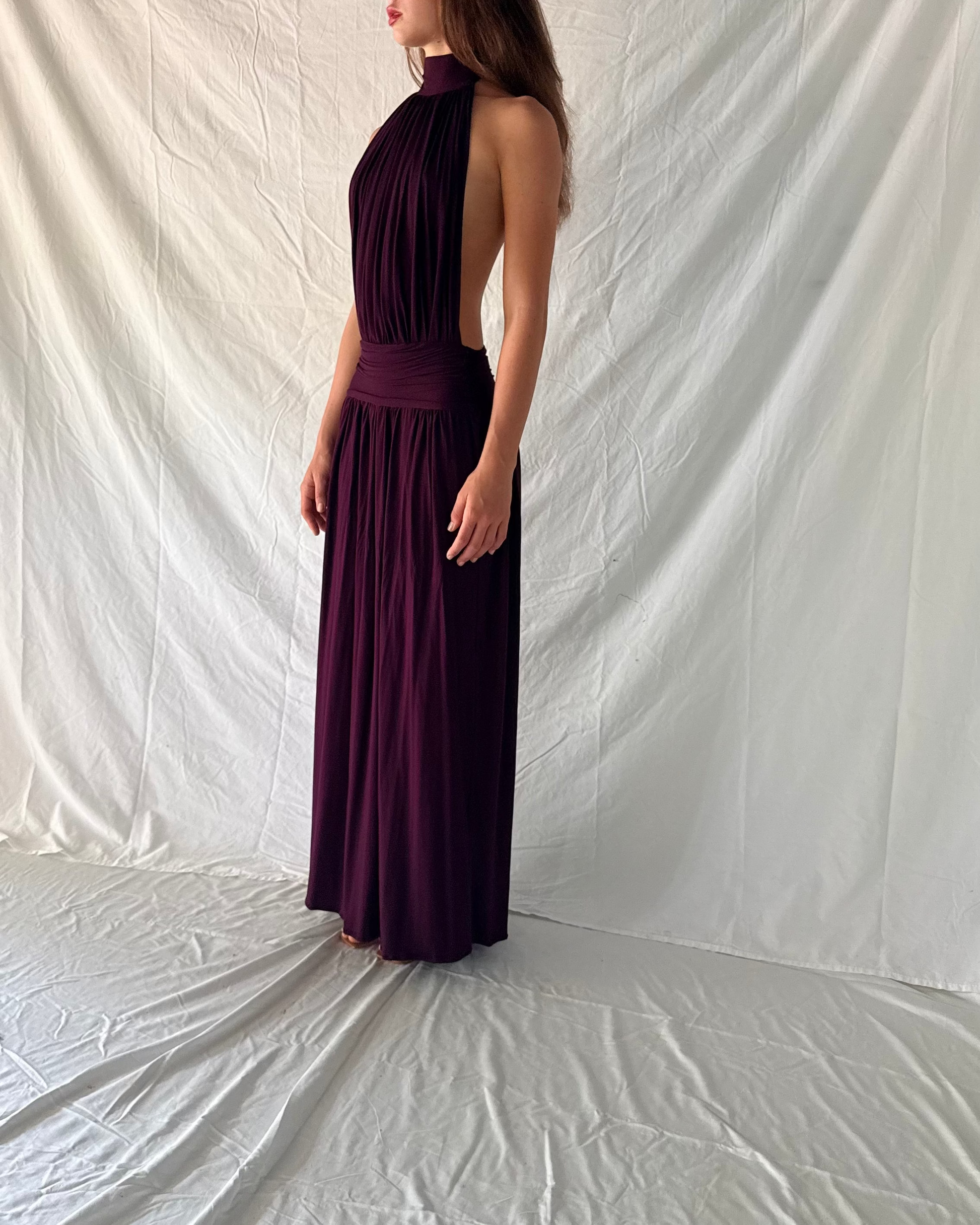 Plum Halter Dress