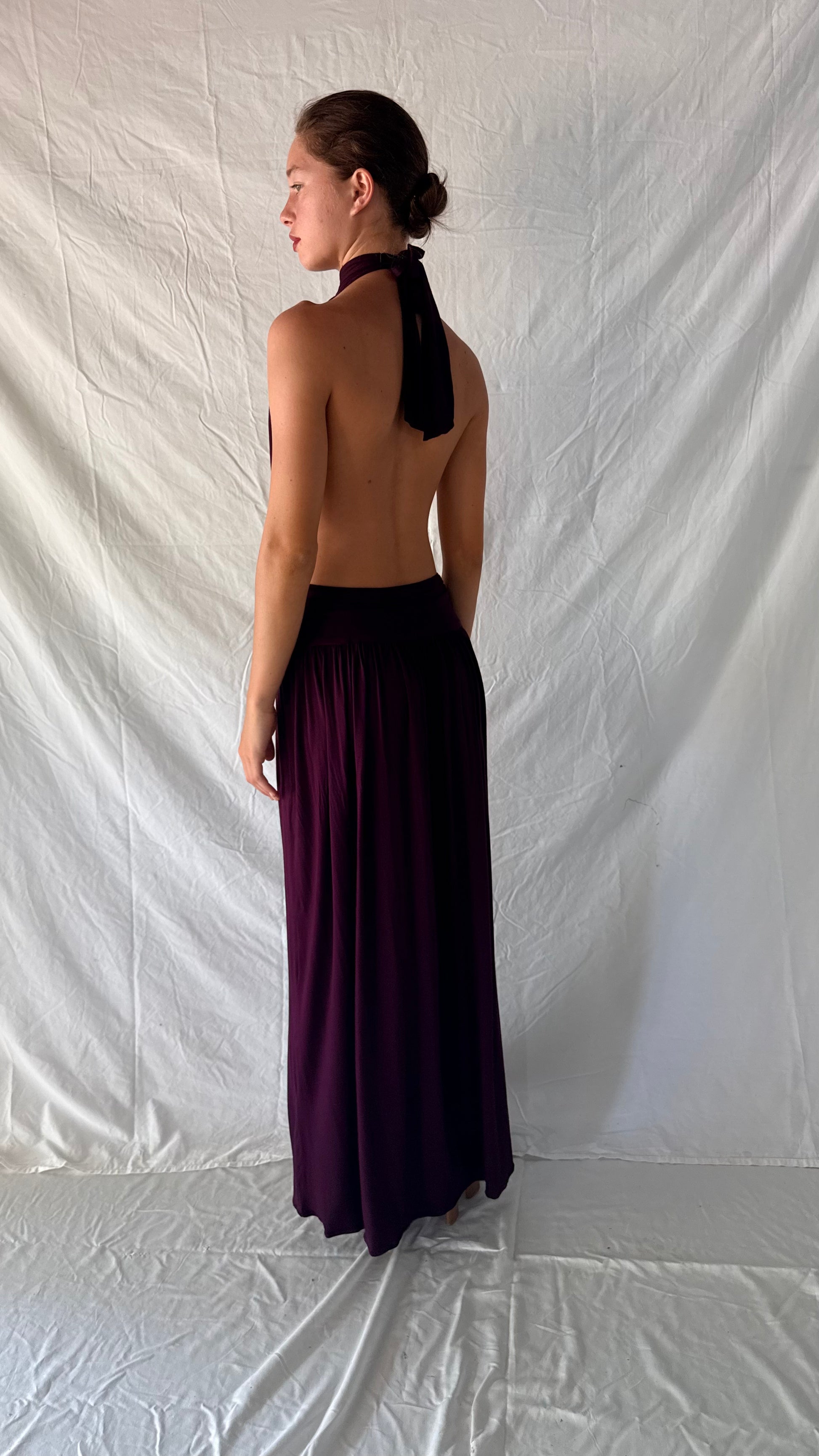 Plum Halter Dress
