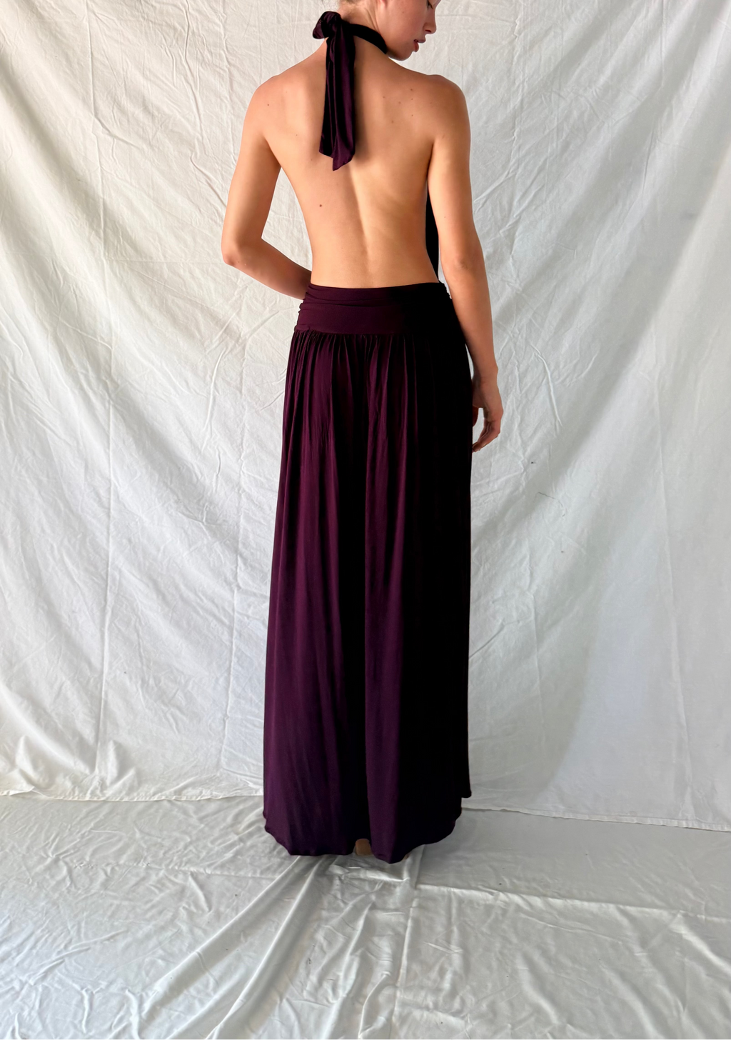 Plum Halter Dress